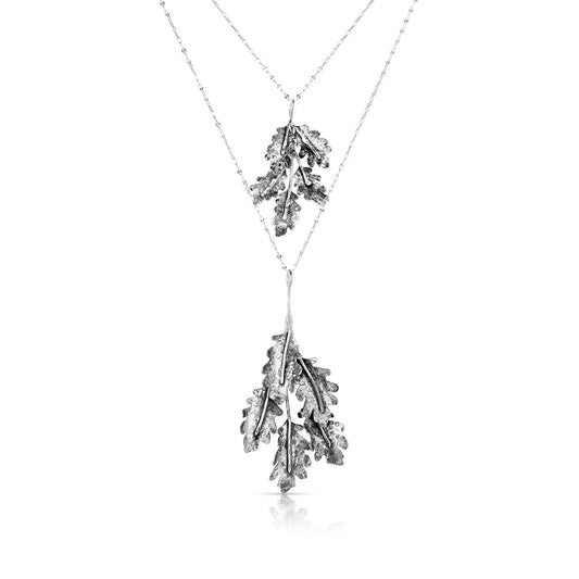 Multi oak Three and Five Leaf Necklacs