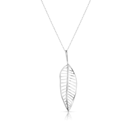 Sterling silver Plumeria Leaf Pendant