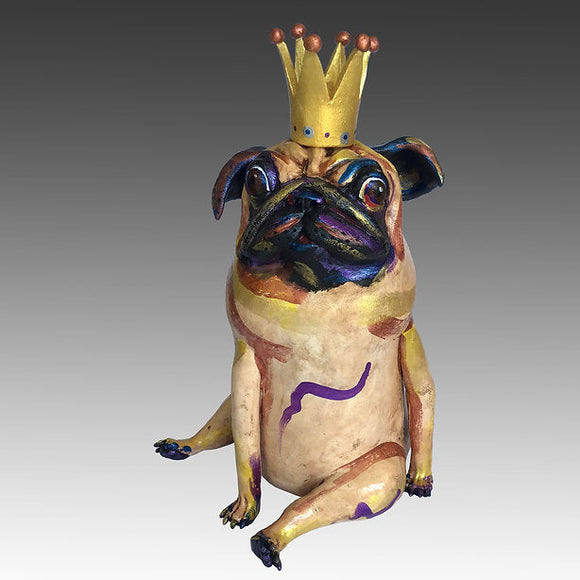 Regal Pug Ceramic Dog Sculptures by Steven McGovney