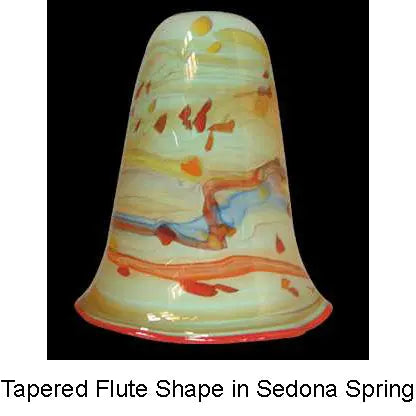 The Glass Forge Pendant Lghting Tapered Flute Shape in Sedona Spring