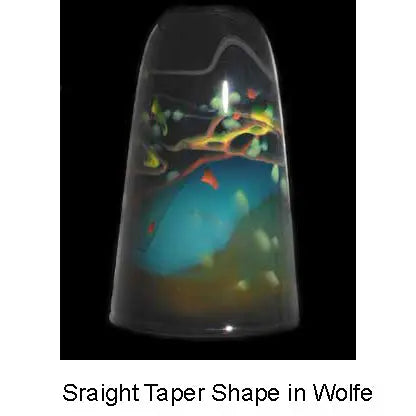 The Glass Forge Straight Tape Shape Glass Pendant Lighting in Wolfe Color