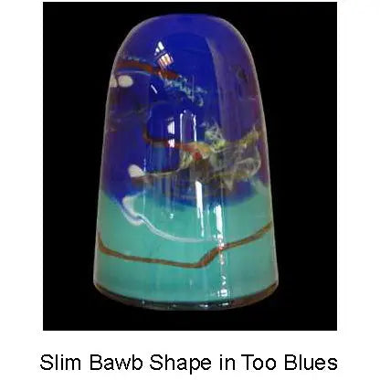 The Glass Forge Slim Bawb Shape Glass Pendant Lighting in Too Blues Color
