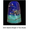 The Glass Forge Slim Bawb Shape Glass Pendant Lighting in Too Blues Color