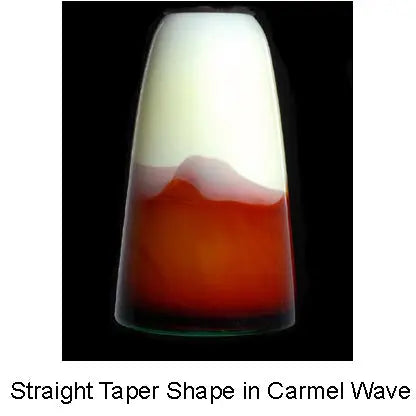 The Glass Forge Straight Taper Glass Pendant Lighting in Carmel Wave Color