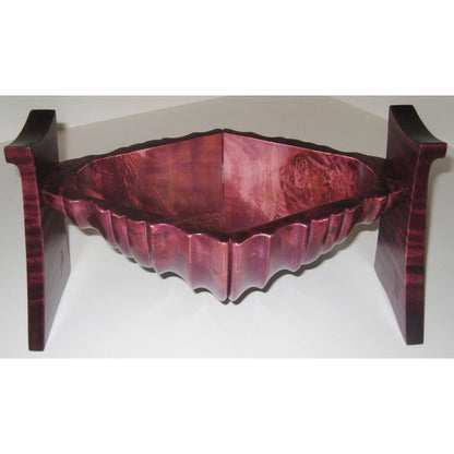 Tom Perez Turned Curly and Dyed Figured Maple Wood Whelk Vessel