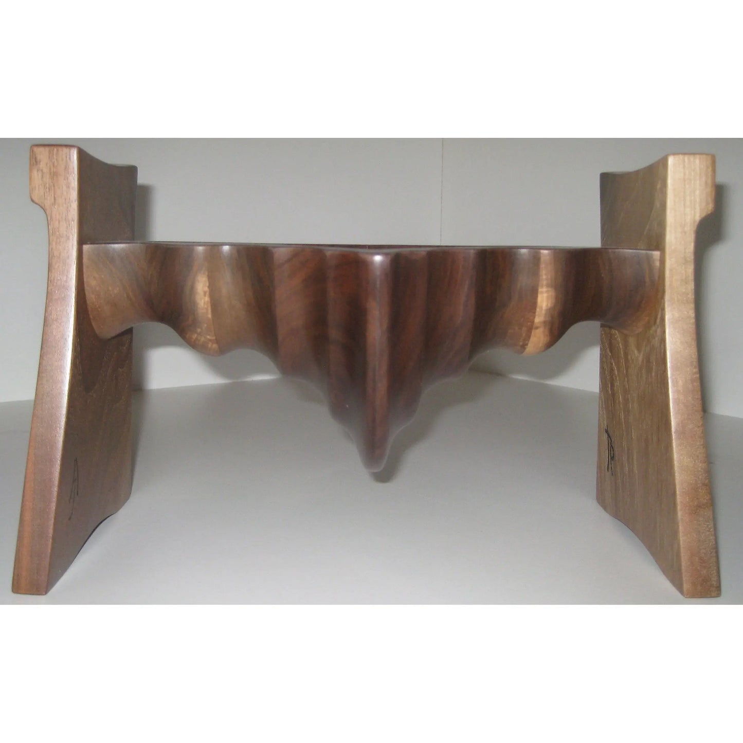 Tom Perez Turned Laminated Walnut Wood Shell Vessel