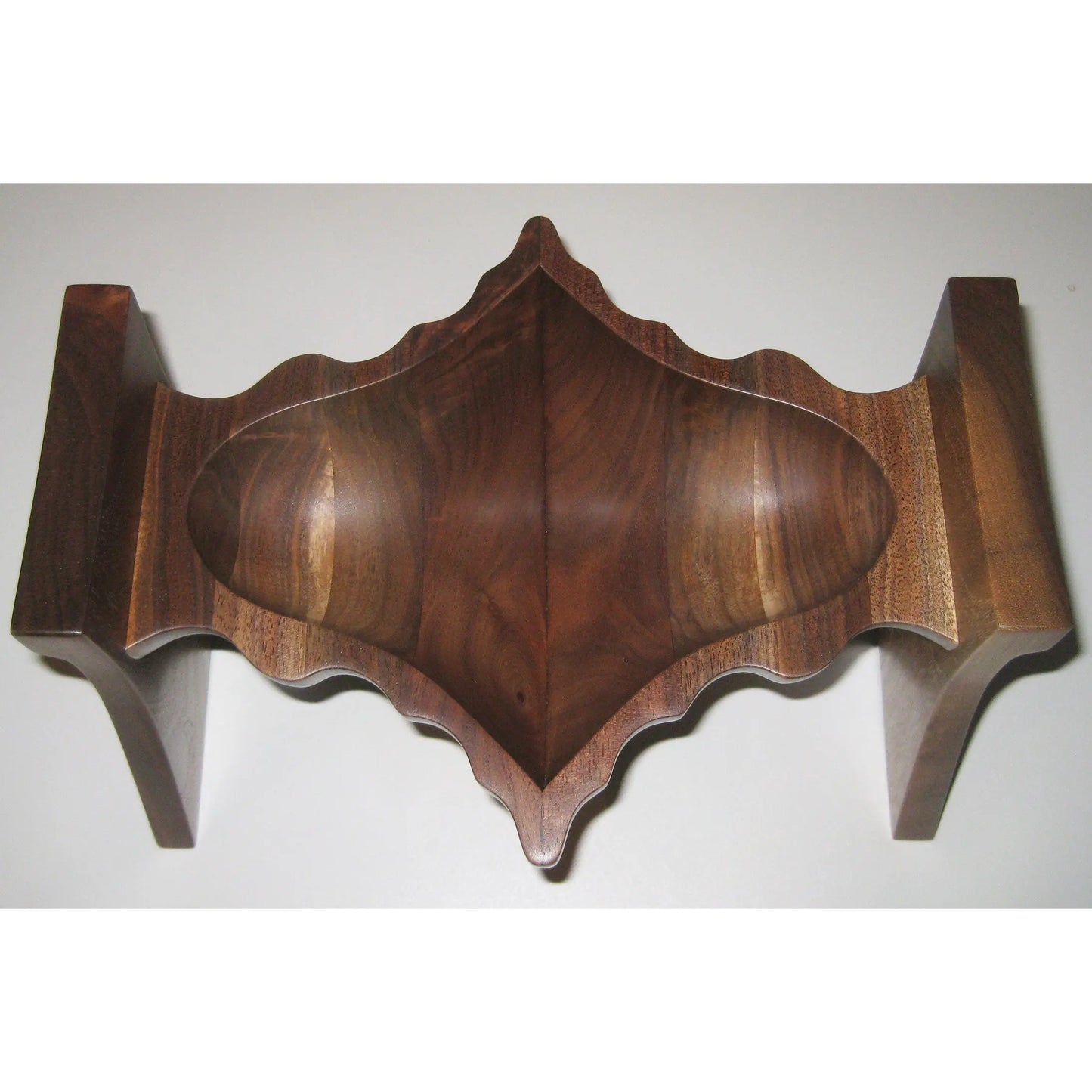Tom Perez Turned Laminated Walnut Wood Shell Vessel