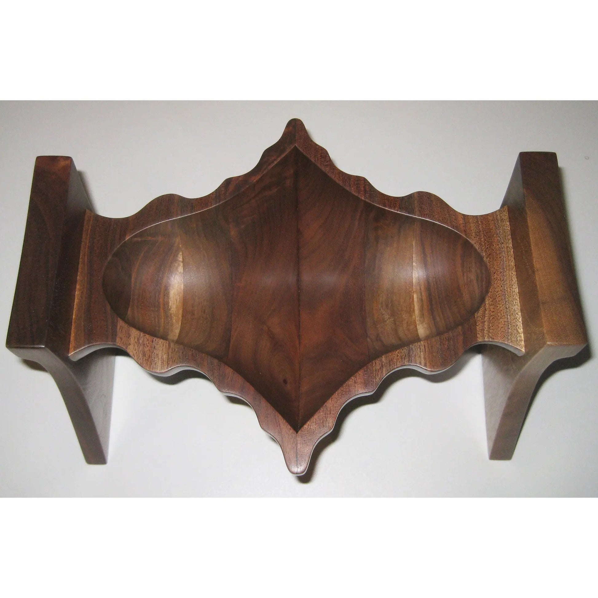 Tom Perez Turned Laminated Walnut Wood Shell Vessel