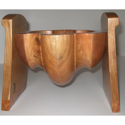 Tom Perez Turned Laminated and Wormy Cherry Wood Bud Vessel