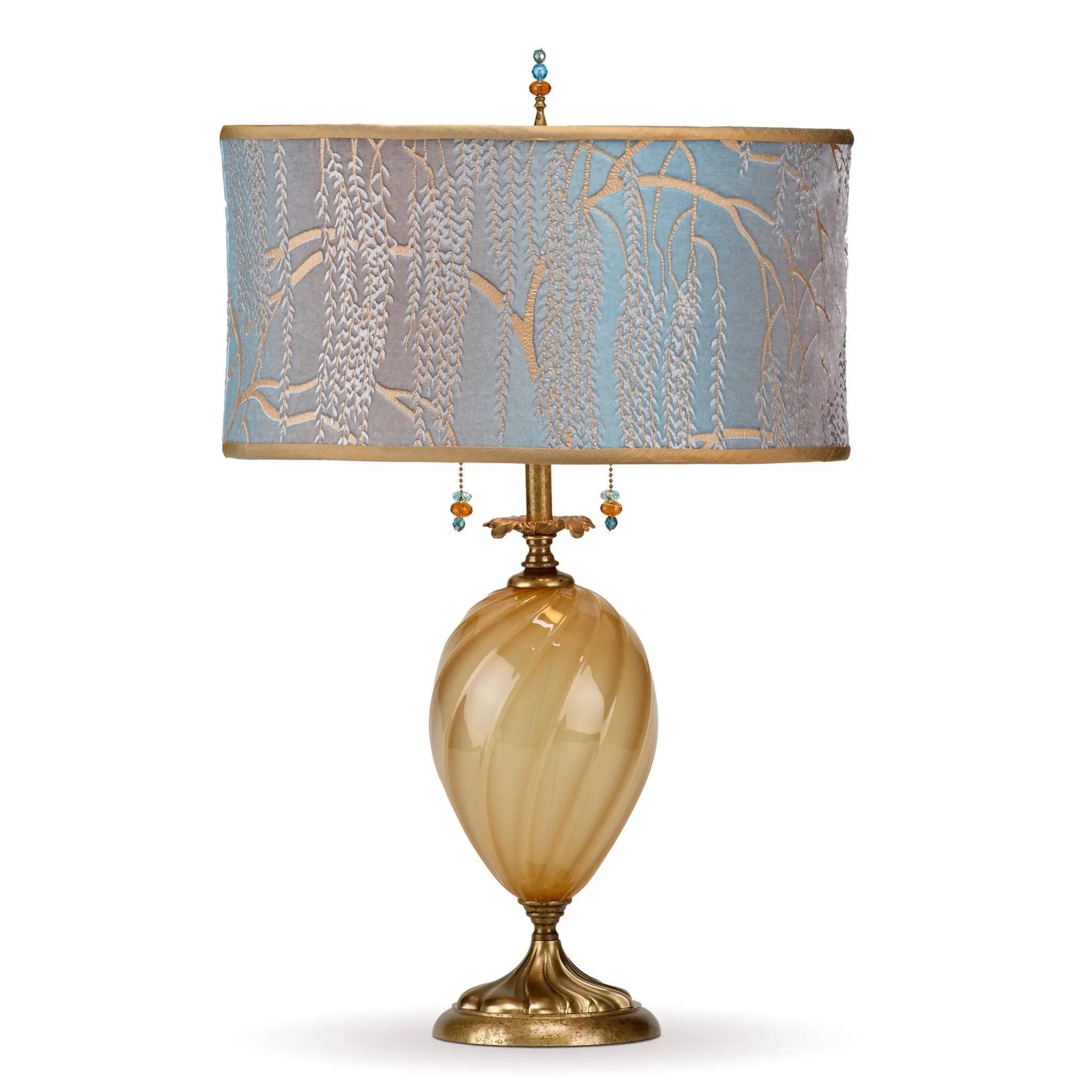 Blue and gold bedside lamp 2025