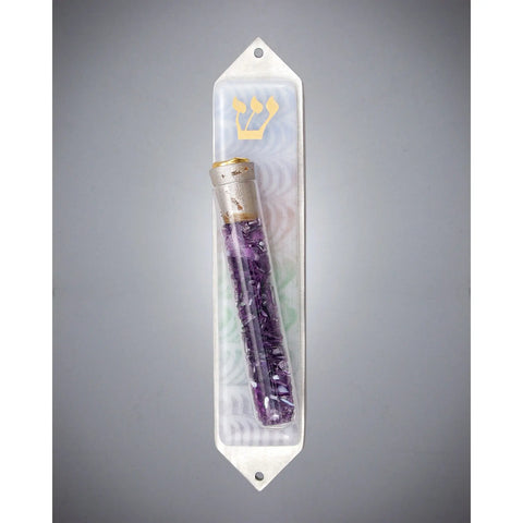 Beames Designs Wedding Mezuzot Sands Pastel with Shards JZSPW, Artistic Artisan Designer Judaica