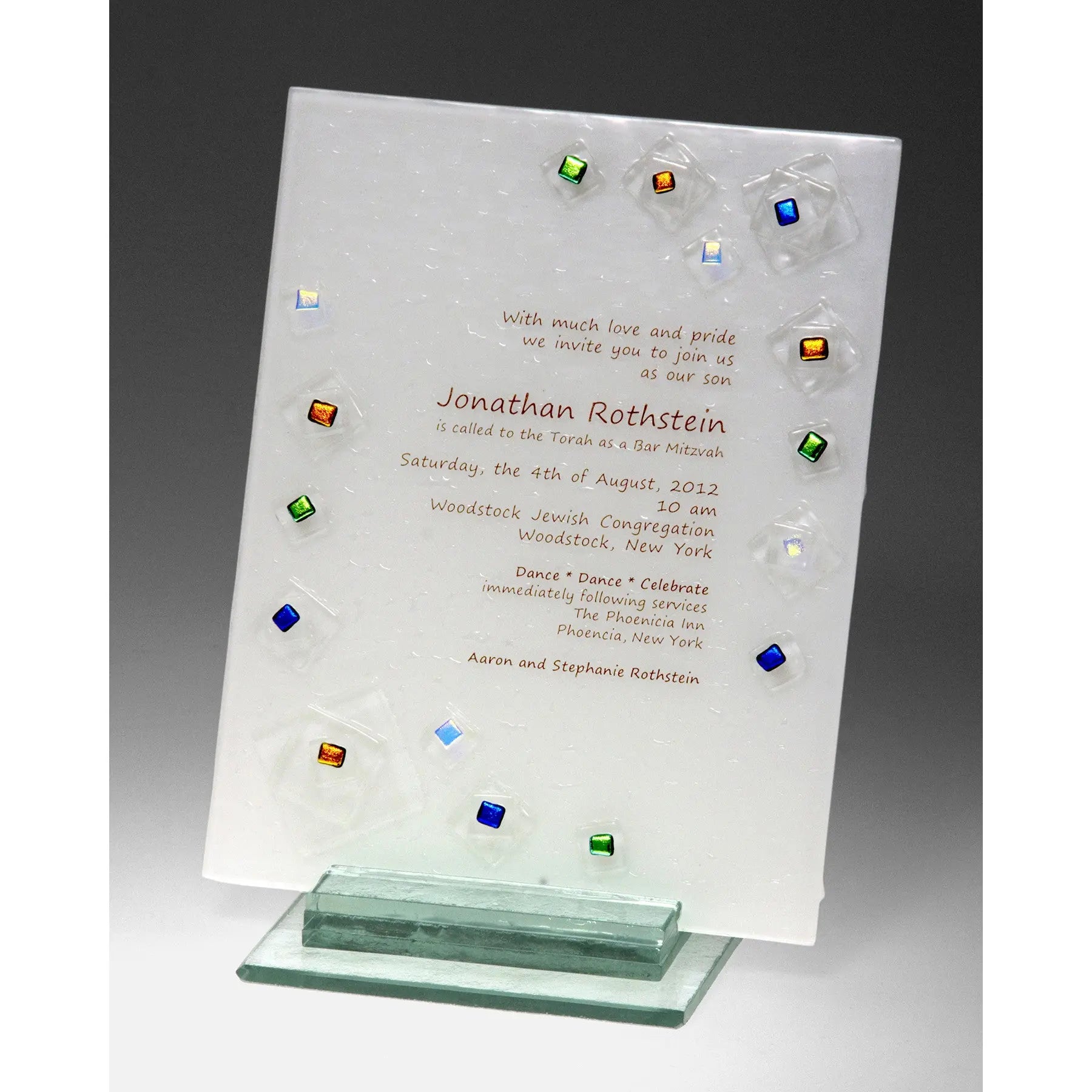Beames Designs Invitation Piece Geo INV8, Artistic Artisan Designer Judaica