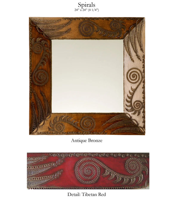 Deborah Childress Blindspot Mirrors Spirals, Artistic Artisan Designer Mirrors