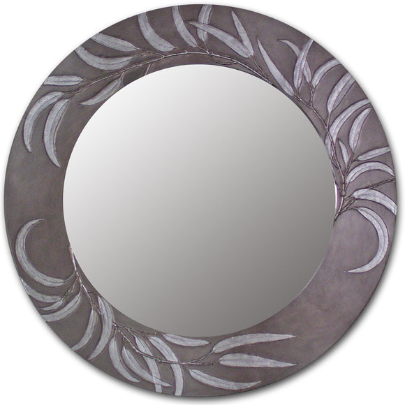 Blindspot Mirror by Deborah Childress Eucalyptus Round Mirror Artistic Artisan Designer Mirrors