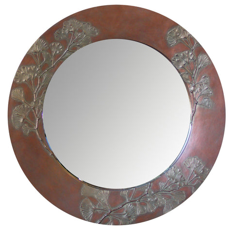Ginkgo Branch Round and Oval Mirror, Blindspot Mirrors by Deborah Childress