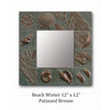 Blindspot Mirrors by Deborah Childress Beach in Winter Detail Show in Patinaed Bronze Color Artistic Artisan Mirrors