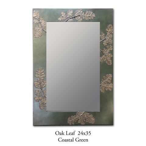 Blindspot Mirrors by Deborah Childress Oak Leaf Mirror Artistic Artisan Mirrors