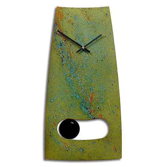 Bob Rickard Studio, Kronosworks Metal Cheshire Pendulum Wall Clock, Artistic Artisan Designer Clocks