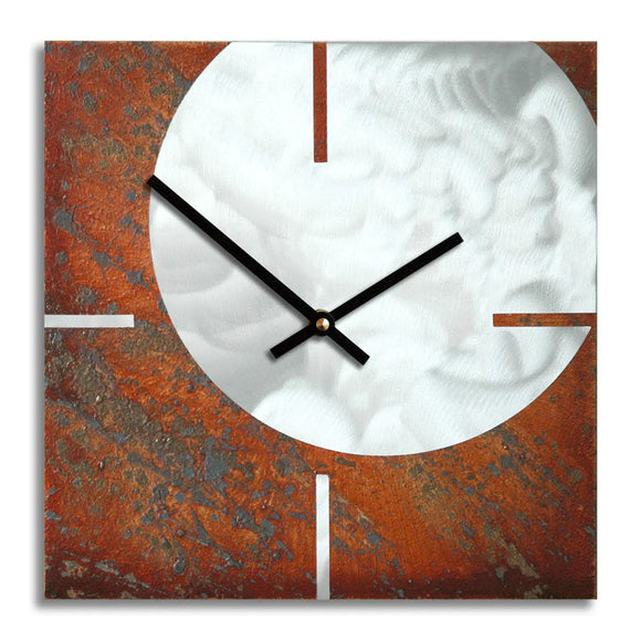 Bob Rickard Studio, Kronosworks Metal Circle and Square Wall Clock, Artistic Artisan Designer Clocks