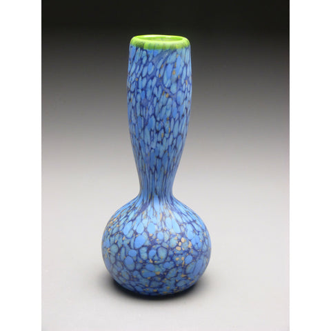 Bottle in Blue Handblown Glass Vase by Thomas Spake Studios Artisan Handblown Art Glass Vases
