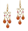 Calico Juno Designs Carnelian and Spinel Earrings G62 Artistic Artisan Designer Jewelry