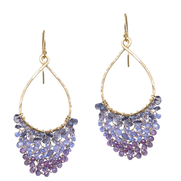 Calico Juno Designs Mixed Purple Earrings LB42 Artistic Artisan Designer Jewelry