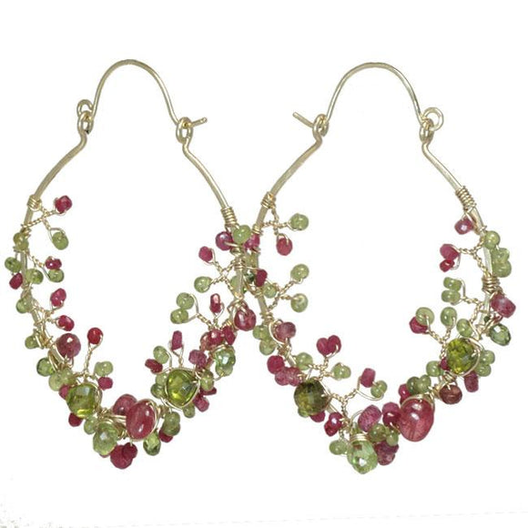 Calico Juno Designs Mixed Tourmaline Earrings LB262 Artistic Artisan Designer Jewelry