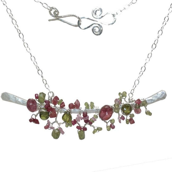 Calico Juno Designs Mixed Tourmaline Necklace NK356 Artistic Artisan Designer Jewelry