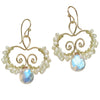 Calico Juno Designs Moonstone and Pearl Earrings N138 4 Artistic Artisan Designer Jewelry