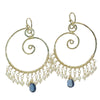 Calico Juno Designs Pearl and Iolite Earrings K20 Artistic Artisan Designer Jewelry