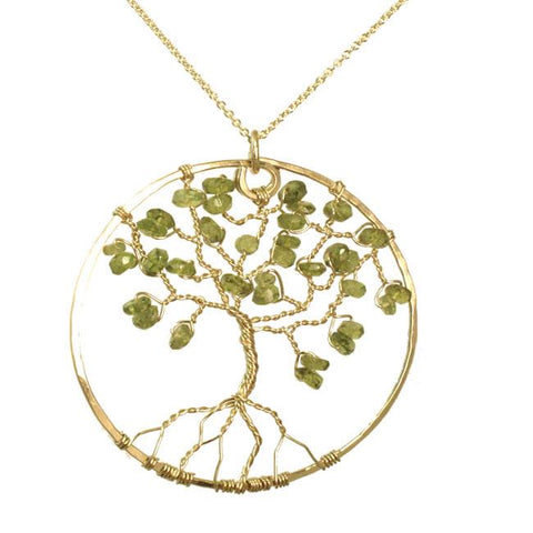 Calico Juno Designs Peridot and Green Garnet Necklace NK89 Artistic Artisan Designer Jewelry
