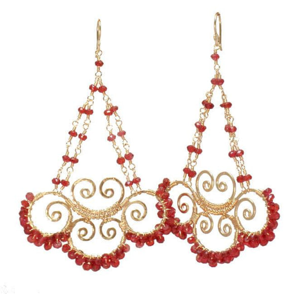 Calico Juno Designs Ruby Earrings VNS204 Artistic Artisan Designer Jewelry