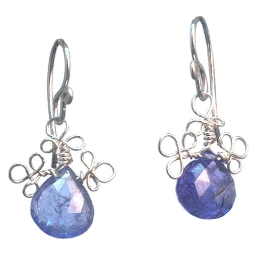 Calico Juno Designs Tanzanite Earrings V332 Artistic Artisan Designer Jewelry
