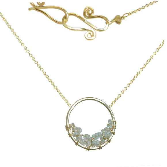 Calico Juno Designs Aquamarine Necklace NK382 Artistic Artisan Designer Jewelry