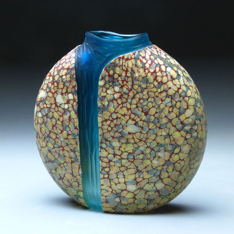 Cascade Series Natures Chisel Handblown Glass Vase by Thomas Spake Studios Artisan Handblown Art Glass Vases