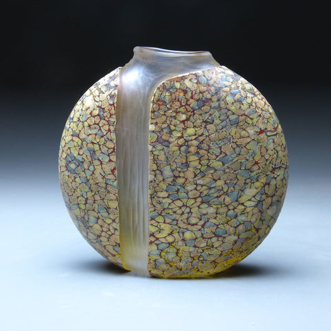 Cascade Series Rocky Cascade Handblown Glass Vase by Thomas Spake Studios Artisan Handblown Art Glass Vases