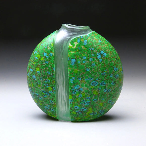 Cascade Series Tropical Cascade Handblown Glass Vase by Thomas Spake Studios Artisan Handblown Art Glass Vases