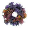 Cathayana Shibori Silk Infinity Scarf in Purple and Reds Artistic Designer Hand Dyed and Pleated Silk Scarf