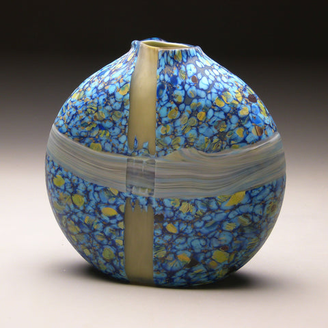 Convergence Series in Sandbar Handblown Glass Vase by Thomas Spake Studios Art Glass Vases