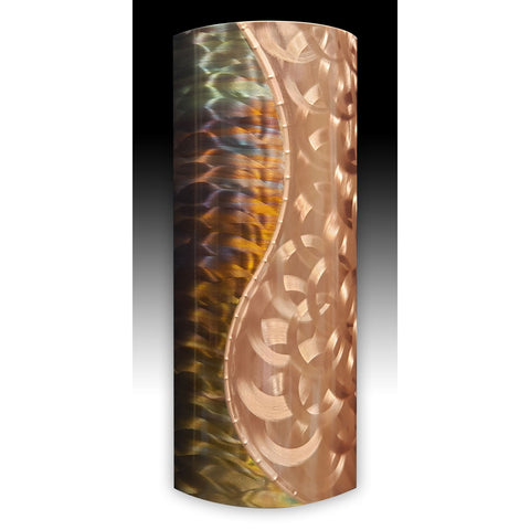 Copper Elements by Dan and Frances Hedblom Copper Curves 8x17 Artistic Artisan Crafted Flame Painted Copper Wall Sculptures