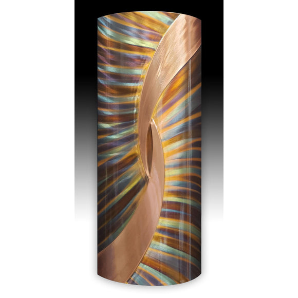 Copper Elements by Dan and Frances Hedblom Eternity 8x17 Artistic Artisan Crafted Flame Painted Copper Wall Sculptures