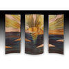 Copper Elements by Dan and Frances Hedblom New Horizons Landscape Triptych 26x36 Artistic Artisan Crafted Flame Painted Copper Wall Sculptures