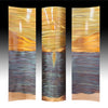 Copper Elements by Dan and Frances Hedblom Ocean horizon 2 Landscape Triptych Wall Art 47x50 Artistic Artisan Crafted Flame Painted Copper Wall Sculptures