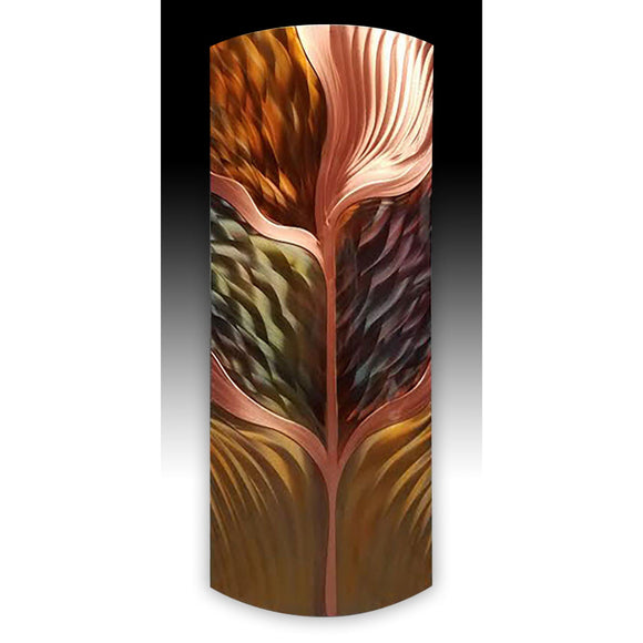 Copper Elements by Dan and Frances Hedblom Tree of Life Y 12x26 Wall Art Artistic Artisan Crafted Flame Painted Copper Wall Sculptures
