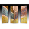Copper Elements by Dan and Frances Hedblom Tree of Life Y Landscape Triptych 26x36 Wall Art Artistic Artisan Crafted Flame Painted Copper Wall Sculptures