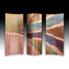 Copper Elements by Dan and Frances Hedblom Wandering Triptych 35x50 Wall Art Artistic Artisan Crafted Flame Painted Copper Wall Sculptures
