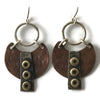 Copper Sterling Silver and Bronze Earrings E75 by Joanna Craft Jewelry Design Artistic Artisan Designer Jewelry