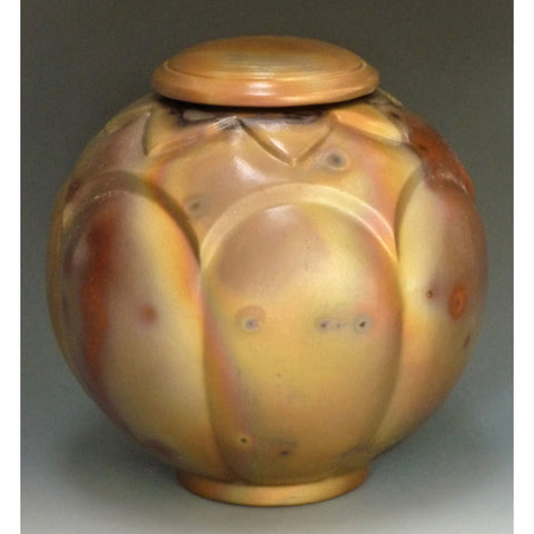 Cosmic Clay Studio Vatican Covered Urn Number 26 Sawdust Fired Handmade Pottery