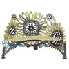 Cricket Forge Don Drumm Sunflower Bench, Artistic Functional Outdoor-Indoor Metal Furniture