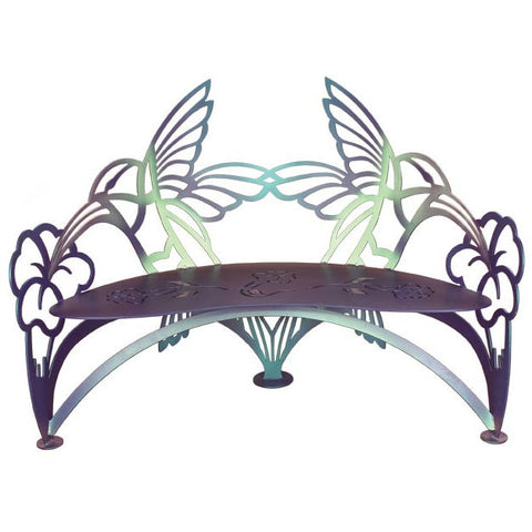 Cricket Forge Hummingbird Bench, Artistic Functional Outdoor-Indoor Metal Furniture